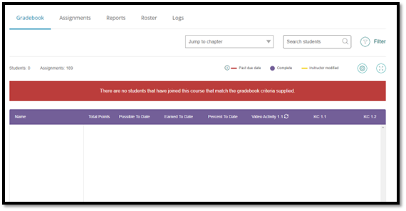 Screenshot of Ability to See which Gradebook Items are Synced to the LMS