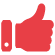 red thumbs up icon